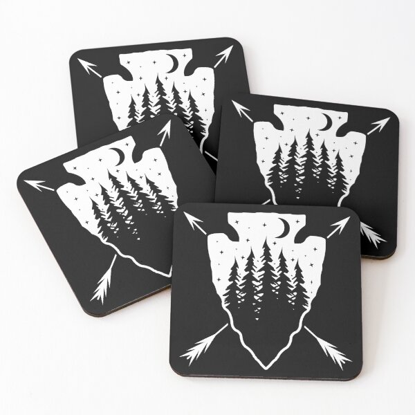Item preview, Arrowhead Hunting Pine Tree Moon Scenery Arrowhead Artifact designed and sold by inkedtee.