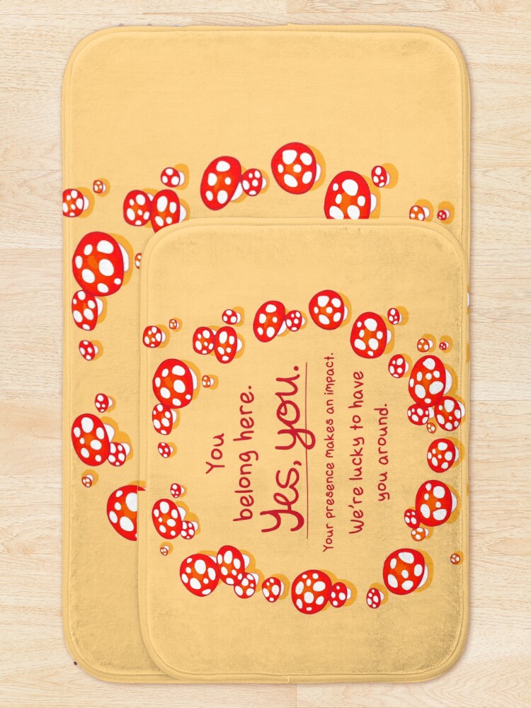 Alternate view of "You Belong Here" Mushroom Fairy Ring Bath Mat