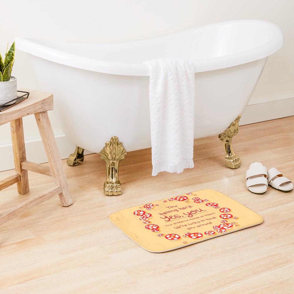 "You Belong Here" Mushroom Fairy Ring Bath Mat