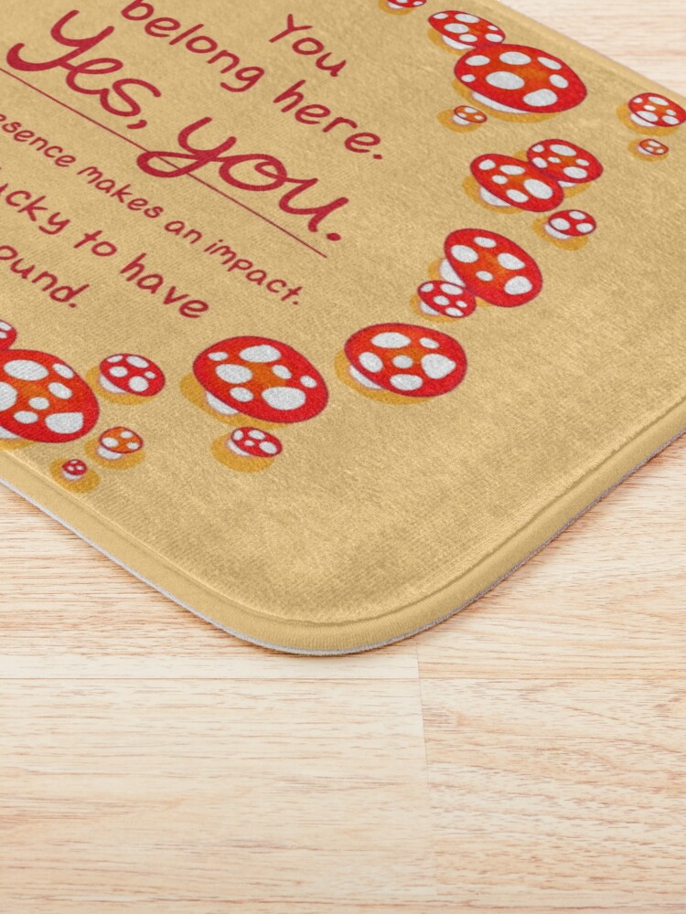 Alternate view of "You Belong Here" Mushroom Fairy Ring Bath Mat