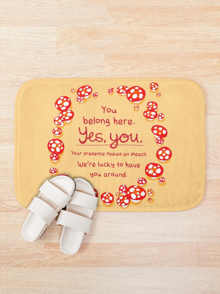 Alternate view of "You Belong Here" Mushroom Fairy Ring Bath Mat