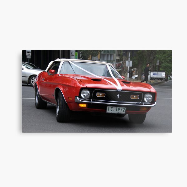 Red Mustang Metal Print