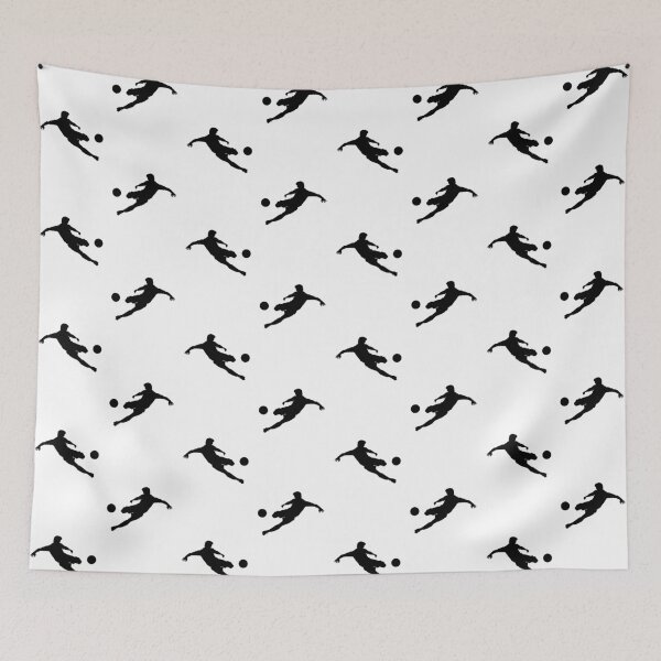 Item preview, Footballer Silhouette Repeat Pattern ( black ) designed and sold by Adam Regester.