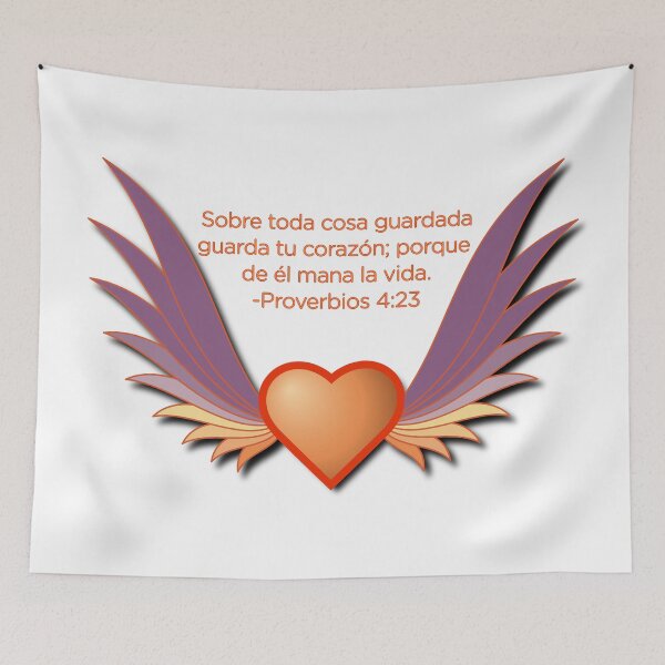 Item preview, Corazon con Alas Proverbios 4:23 Versiculo Biblico designed and sold by Jesus Bosque Pachot.