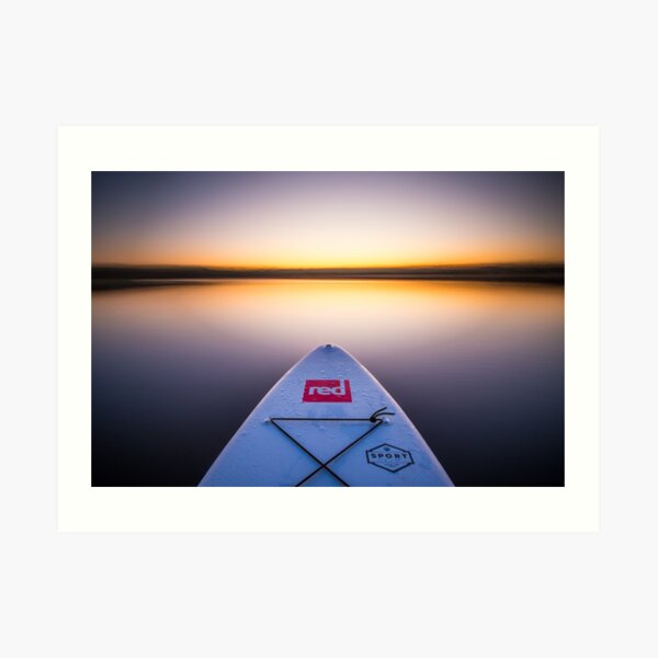 Sunset Paddle boarding Art Print