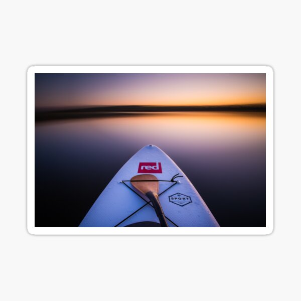 Sunset paddle boarding Sticker
