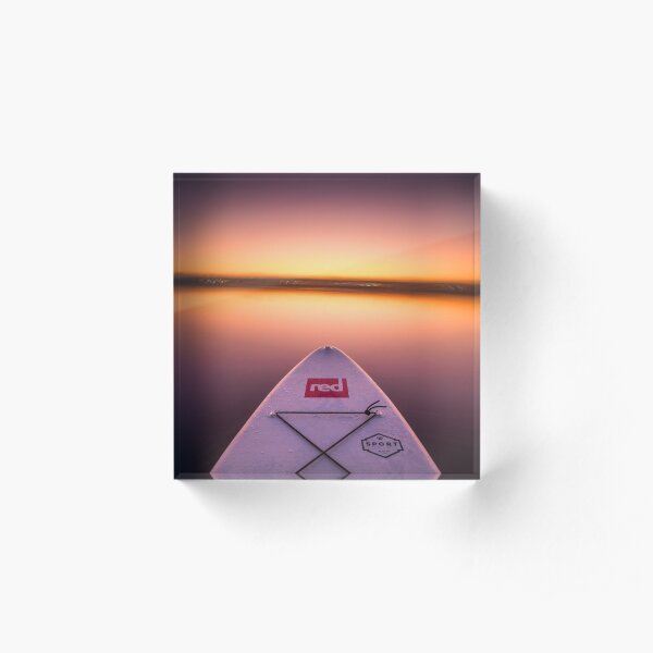 Sunset paddle boarding Acrylic Block