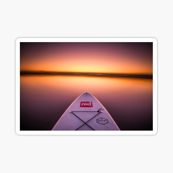 Sunset paddle boarding Sticker