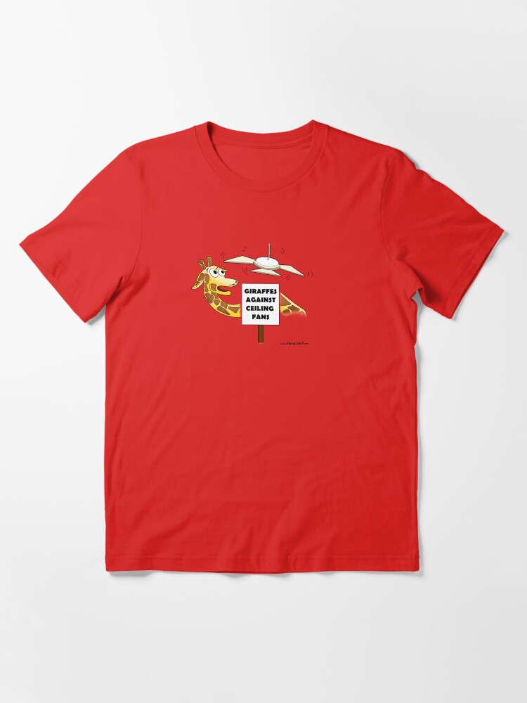 Alternate view of Giraffes Against Ceiling Fans. Essential T-Shirt