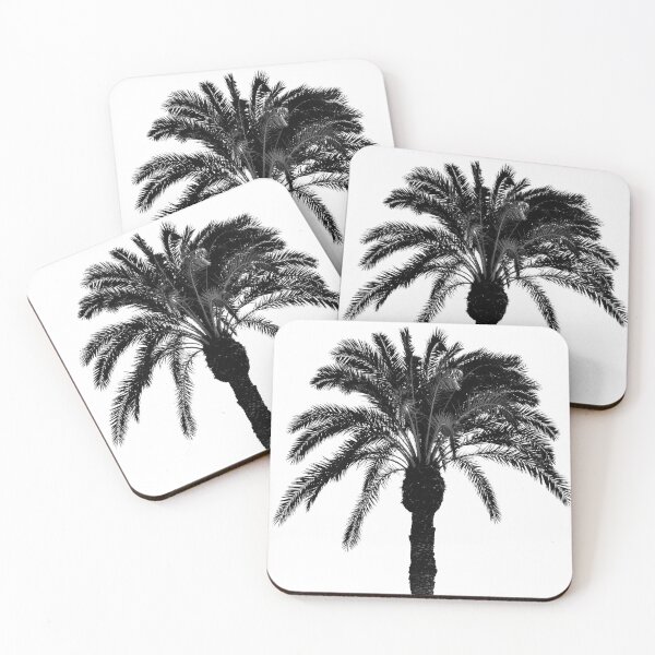 Item preview, Black and white tropical palm tree designed and sold by HaleyRedshaw.