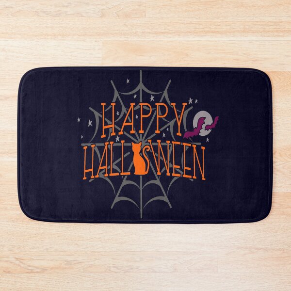 Item preview, Happy Halloween, Web, Cat and Bats designed and sold by madtoyman.