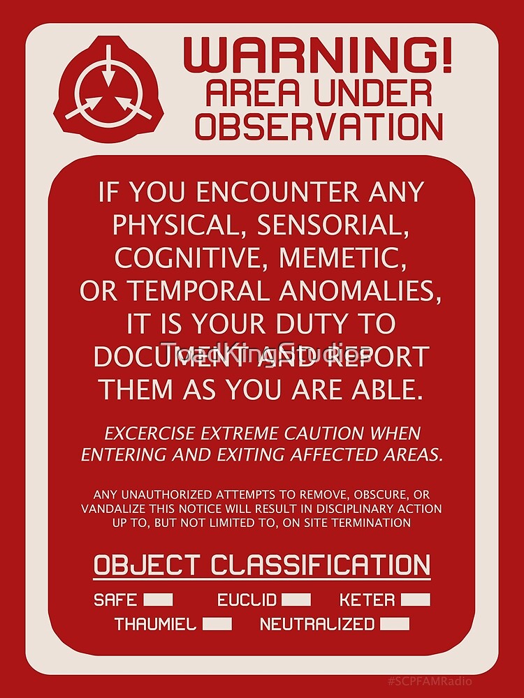 SCP Foundation Warning Attention Art Board Print for Sale by Yu-u