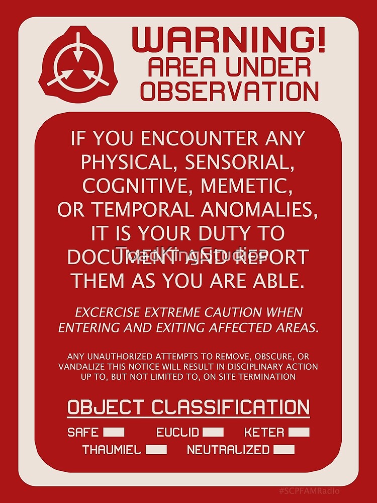 RED Warning Signage Poster – The SCP Store