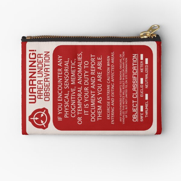 Item preview, SCP Foundation Red WARNING Signage - Red Background designed and sold by ToadKingStudios.