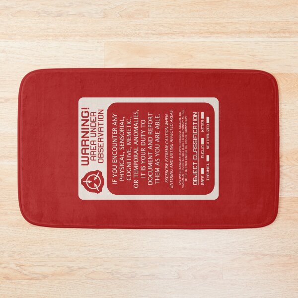 Item preview, SCP Foundation Red WARNING Signage - Red Background designed and sold by ToadKingStudios.