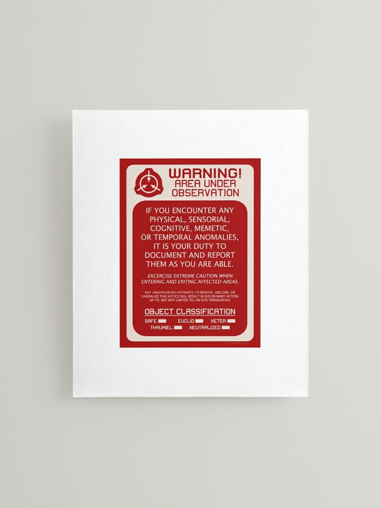 SCP Foundation Warning Attention Art Board Print for Sale by Yu-u