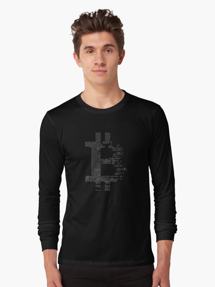 Thumbnail 1 von 5, Langarmshirt, Bitcoin Cryptocurrency Kryptowährung Logo grey designt und verkauft von COTW.