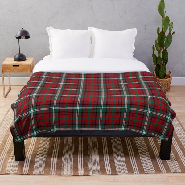 Maguire Tartan Pattern Red Irish Plaid Throw Blanket