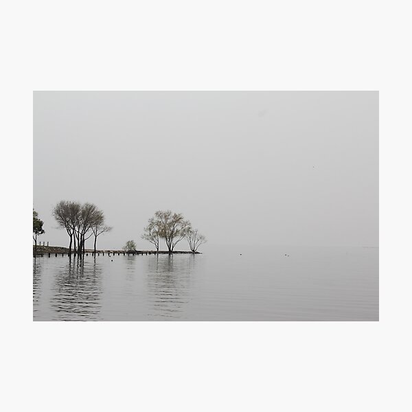 Biggest lake in Japan at Nagahama Hikone and Nagahama in Shiga Prefecture, located along the coast of the largest lake in Japan, Lake Biwa. Photographic Print