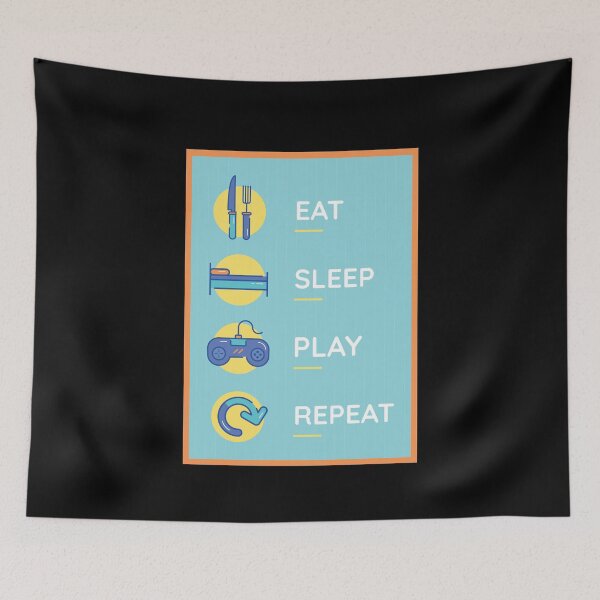 Artikelvorschau, EAT SLEEP REPEAT GAMING T-SHIRT GAMER VIDEOSPIEL T-SHIRT GESCHENK WEIHNACHTEN entworfen und verkauft von Timcito.