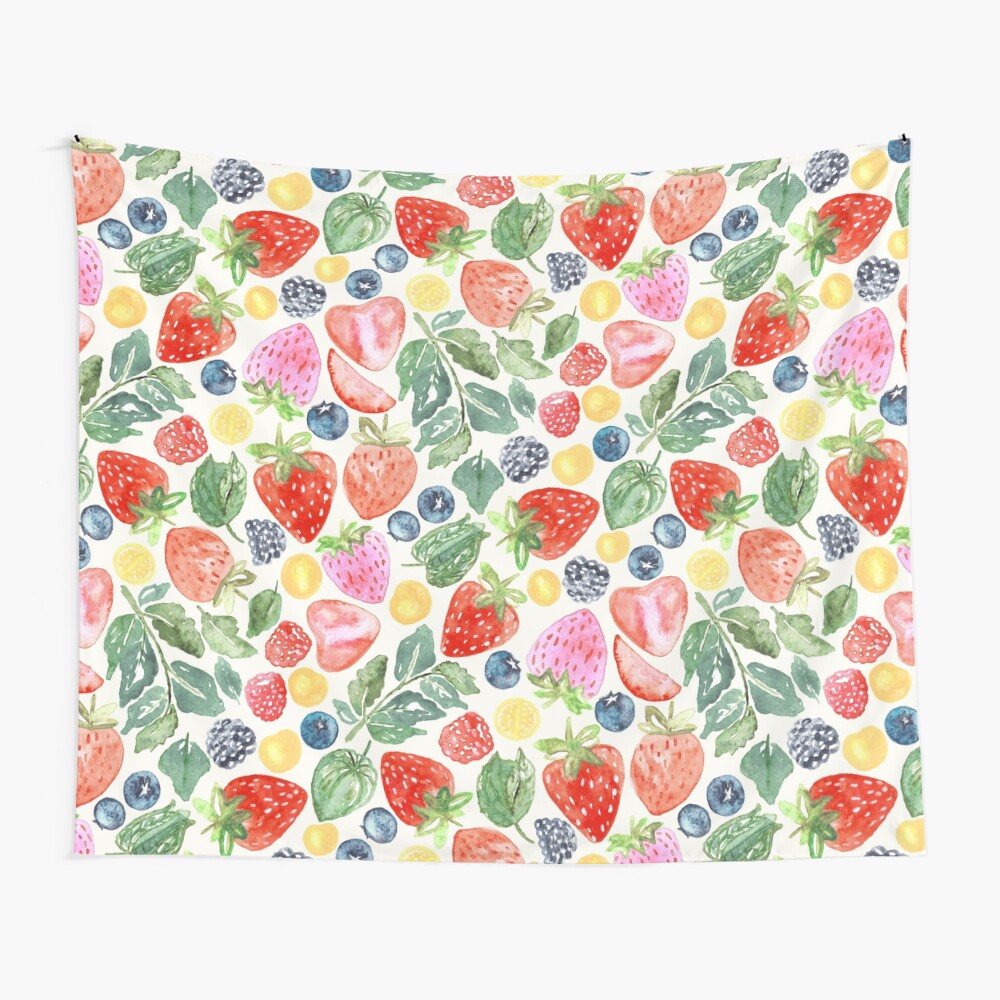 Summer Berries Wall Tapestry