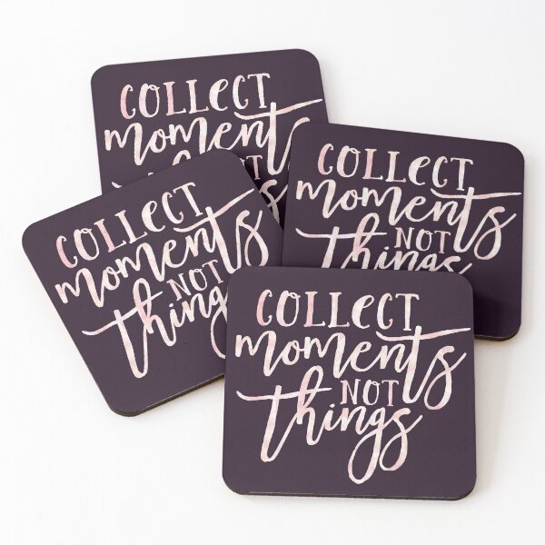 Item preview, Collect Moments Not Things Typography Quote designed and sold by knightsydesign.