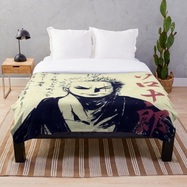 Zoro Bow Wano Wanted paper as Zorojuro Throw Blanket