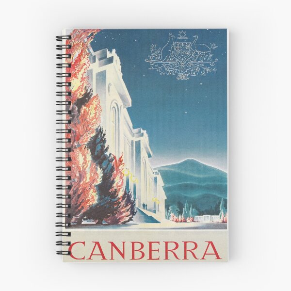 Item preview, Canberra Australia Vintage Travel Poster designed and sold by vintagevivian.