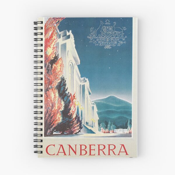 Item preview, Cartel de viaje vintage de Canberra Australia designed and sold by vintagevivian.