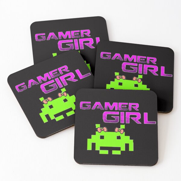 Item preview, gamer girl space invader design designed and sold by novelnebula.