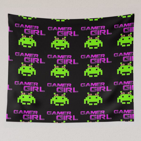 Item preview, gamer girl space invader design designed and sold by novelnebula.