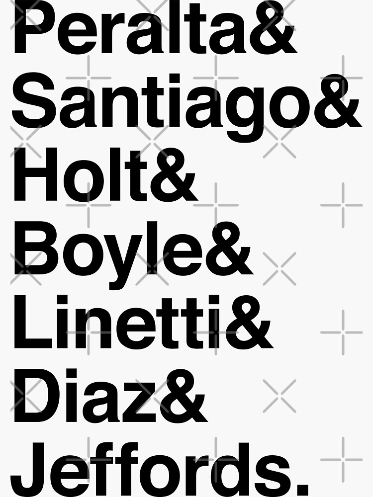 "Brooklyn 99 Cast" Sticker by HiNoonStudio Redbubble