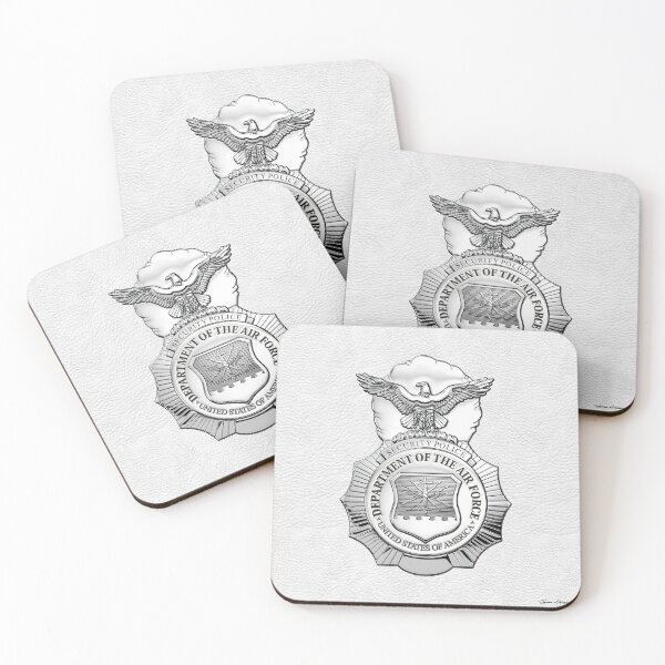 Item preview, U.S. Air Force Security Forces - SECFOR Badge over White Leather designed and sold by Serge Averbukh Art Studio.