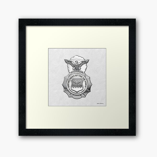 Item preview, U.S. Air Force Security Forces - SECFOR Badge over White Leather designed and sold by Serge Averbukh Art Studio.