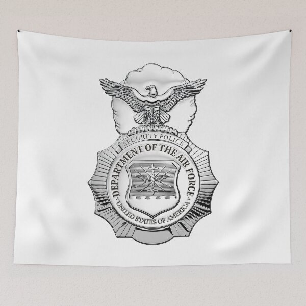 Item preview, U.S. Air Force Security Forces - SECFOR Badge over White Leather designed and sold by Serge Averbukh Art Studio.