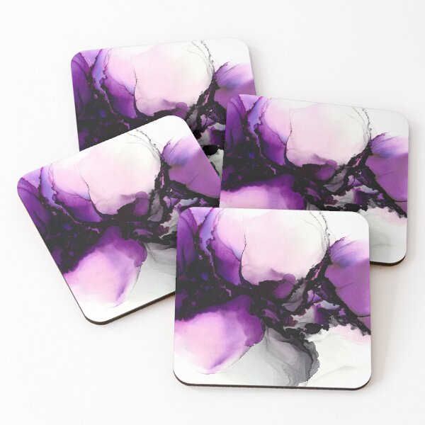 Item preview, Purple Flowers, Purple Blossom, Floral Design Alcohol Ink designed and sold by Sindy Fischer.