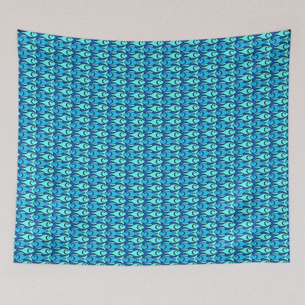 Item preview, Mid-Century Modern Fish, Blue and Aqua designed and sold by Marymarice.