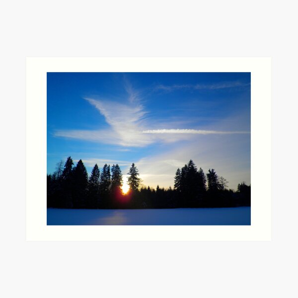 Winter Sunset Art Print