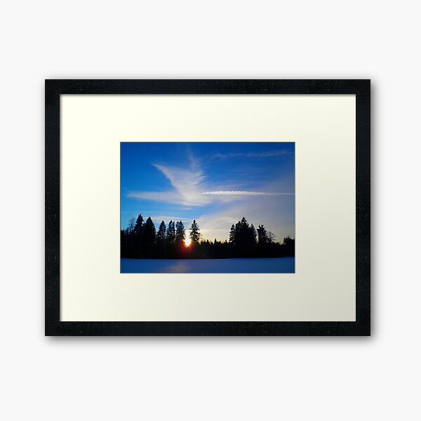 Winter Sunset Framed Art Print