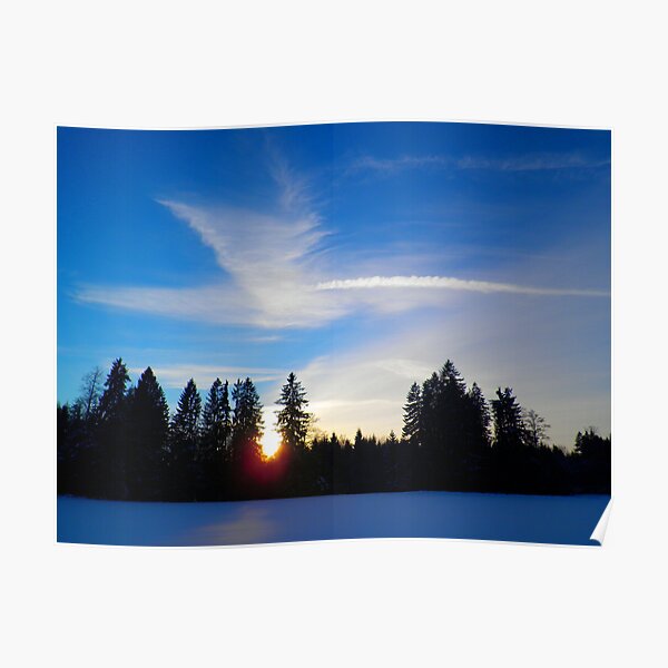 Winter Sunset Poster