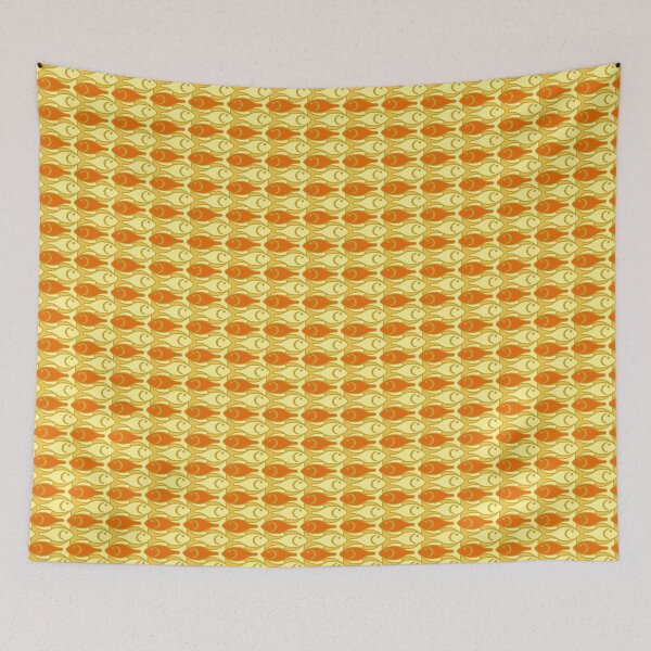 Item preview, Mid-Century Modern Fish, Mustard Yellow and Orange designed and sold by Marymarice.
