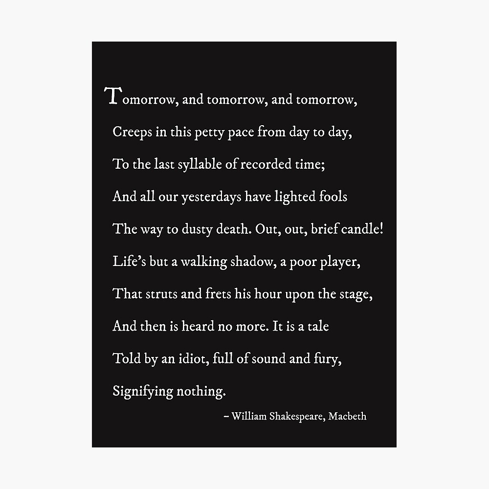 Macbeth out out brief candle