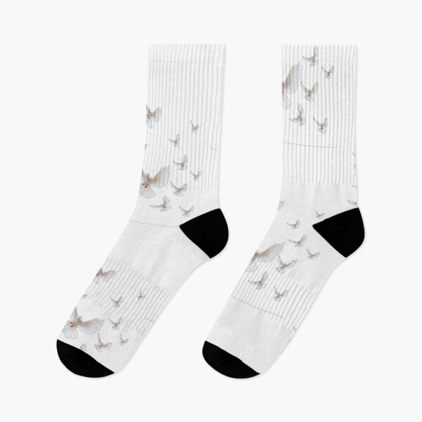 Item preview, WHITE FLYING PEACE DOVES ON WHITE ART designed and sold by sharlesart.