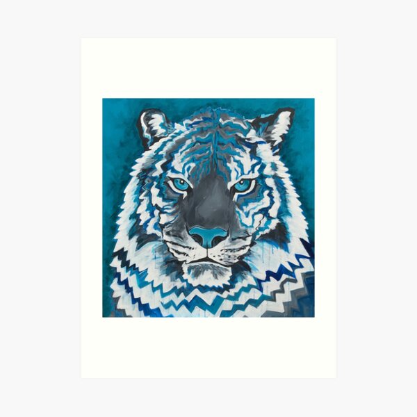 Blue Tiger Art Print