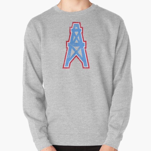 Houston Oilers Distressed Logo - Defunct Football Team - Houston Texas Sports - Don't Mess With Texas Pullover Sweatshirt