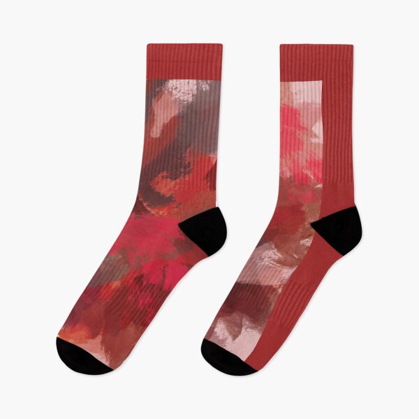 Item preview, Red brush strokes pattern print designed and sold by aussieforgood.