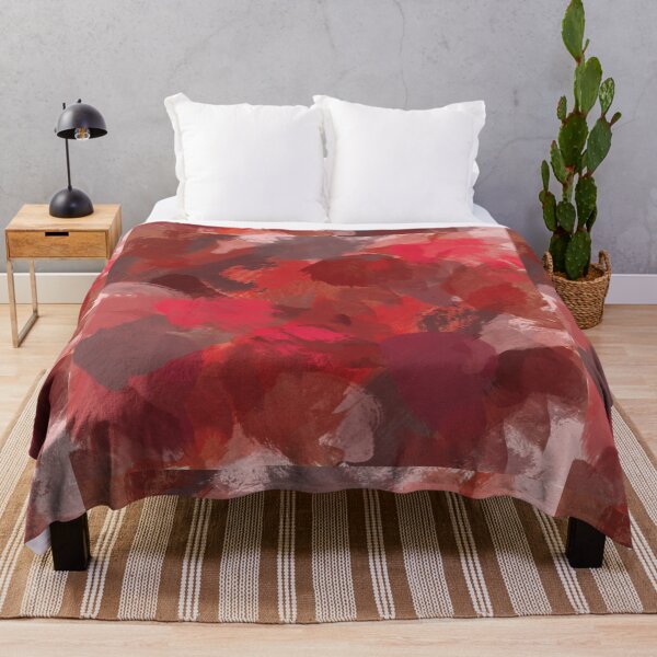 Item preview, Red brush strokes pattern print designed and sold by aussieforgood.