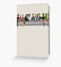 Monsters Last Supper Greeting Card