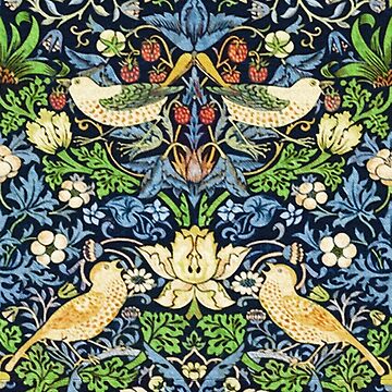 Artwork thumbnail, Art Nouveau Bird and Flower Tapestry by Marymarice