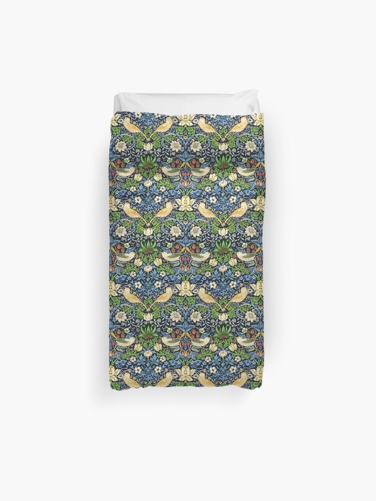 Art Nouveau Bird And Flower Tapestry Duvet Cover By Marymarice